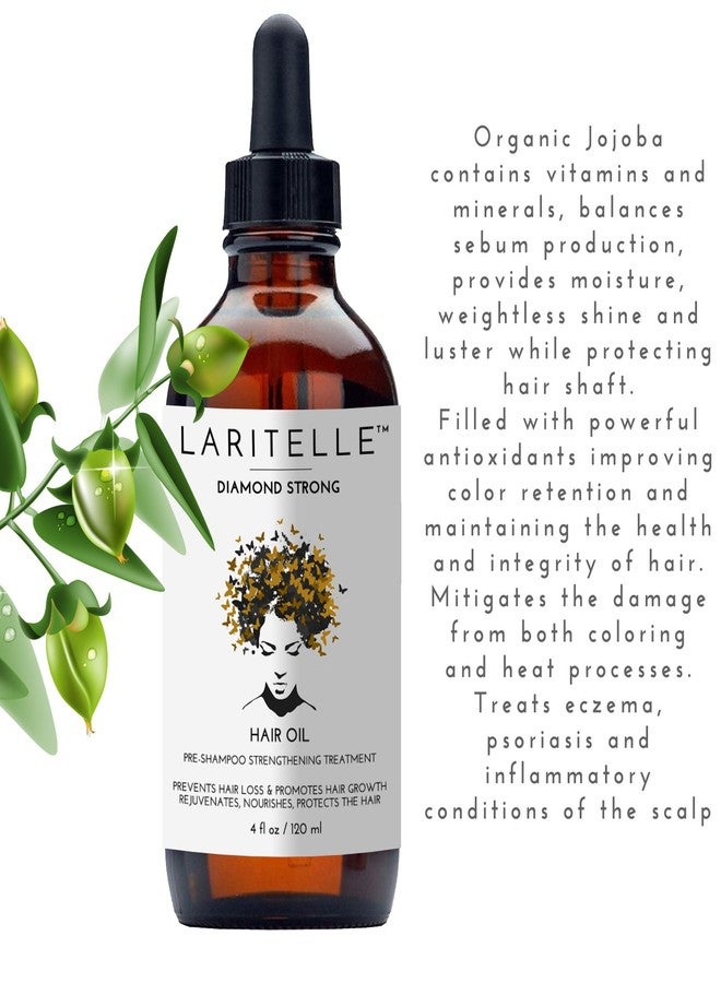 Laritelle Diamond Strong Hair Growth Treatment Oil – 4 oz – Organic Anti‑Thinning Scalp Oil with Jojoba, Saw Palmetto, Nettle & Rosemary – Vegan, Sulfate‑Paraben‑Free - Image 2
